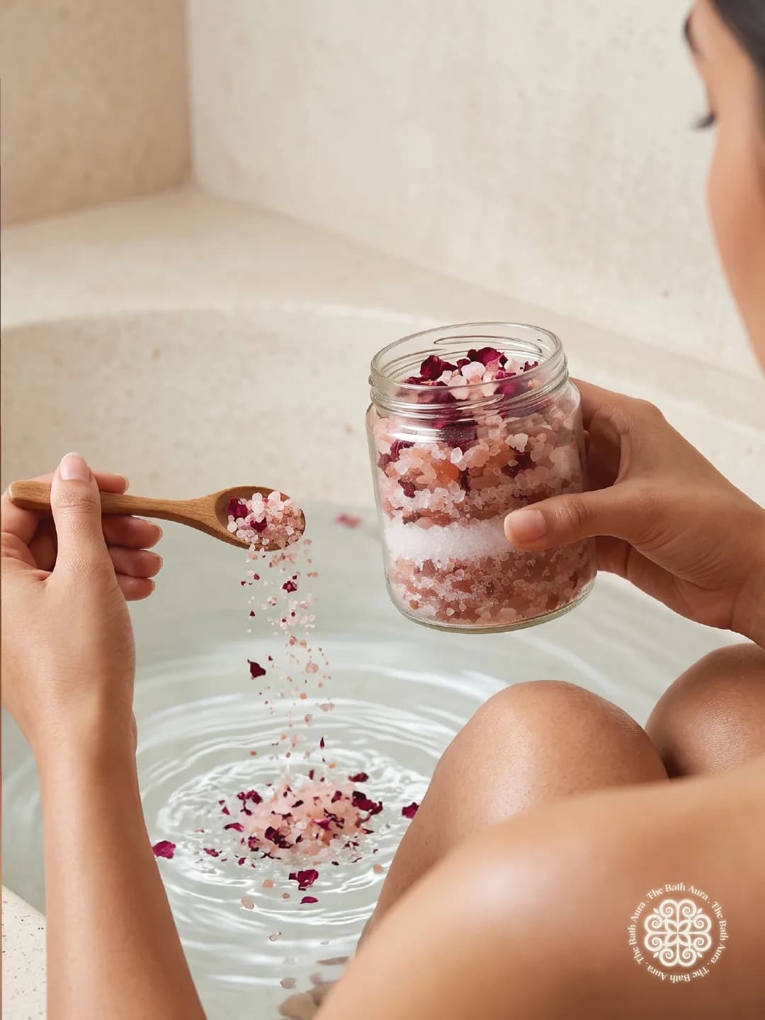 Bath Salts: the full range arranged on limewash, overhead