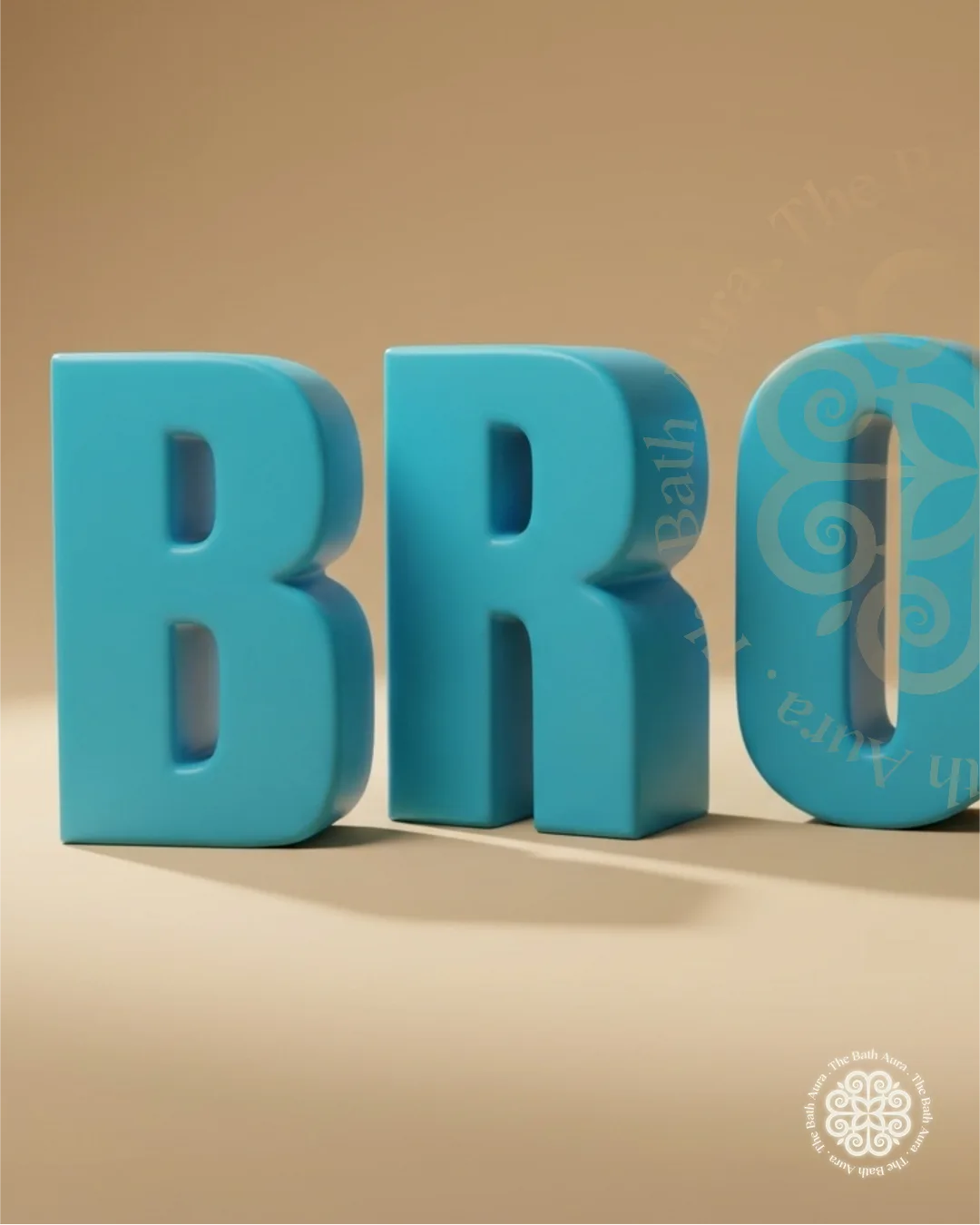 Letter A on cream stone
