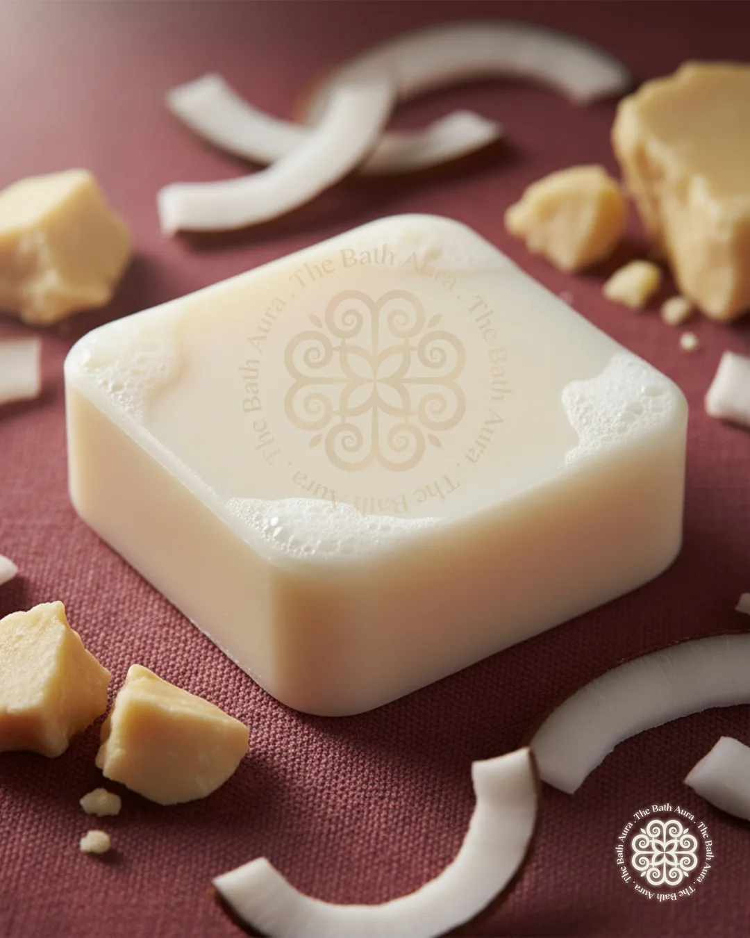 Cream bar on white linen